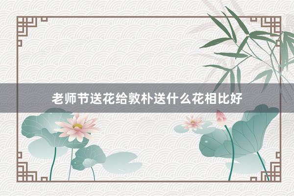 老师节送花给敦朴送什么花相比好